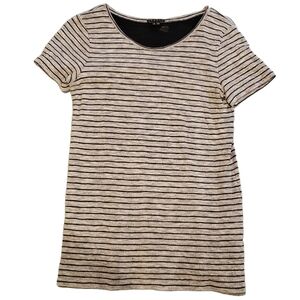 Theory Striped Tee Grey Size Medium